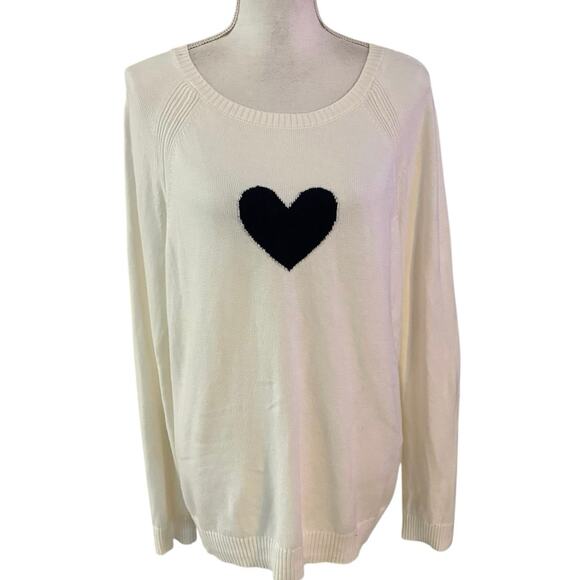 Talbots Sweaters - Talbots Size L Sweater Crewneck Heart Novelty